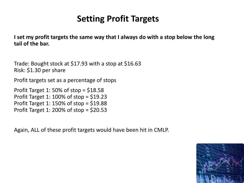 setting profit targets 1