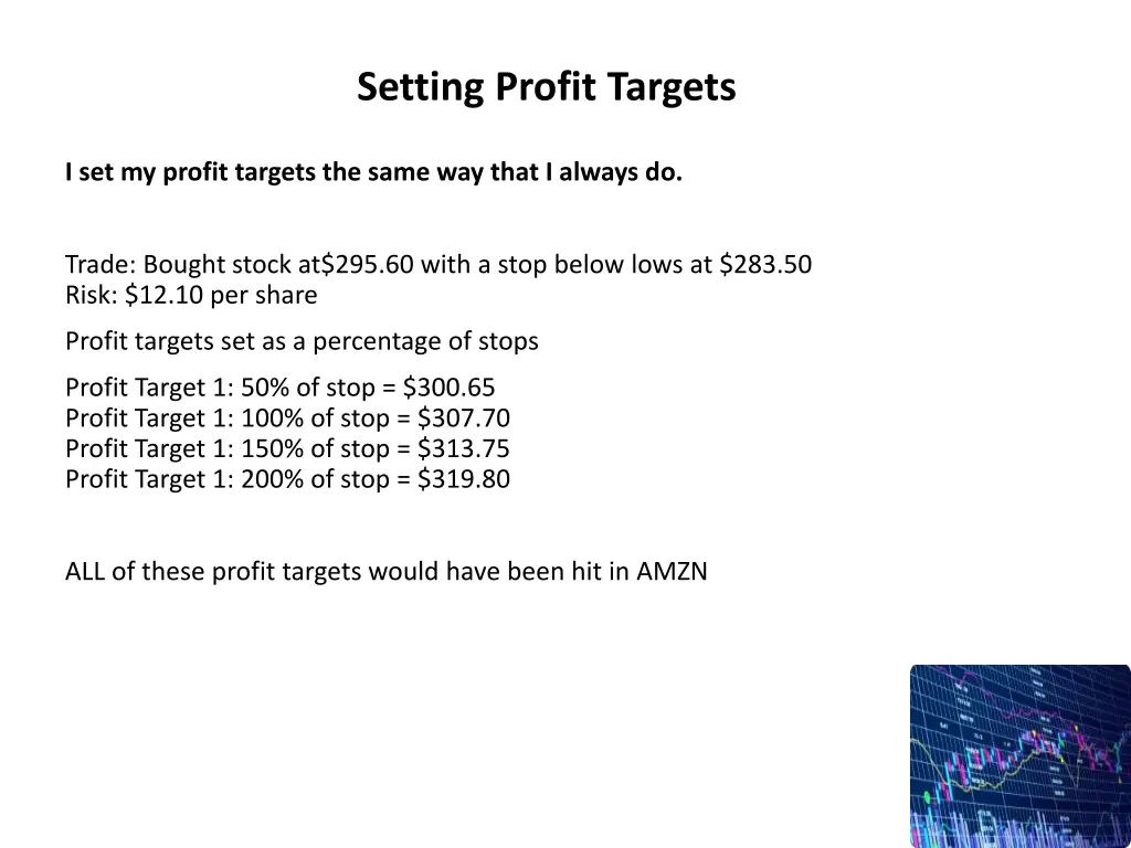 setting profit targets