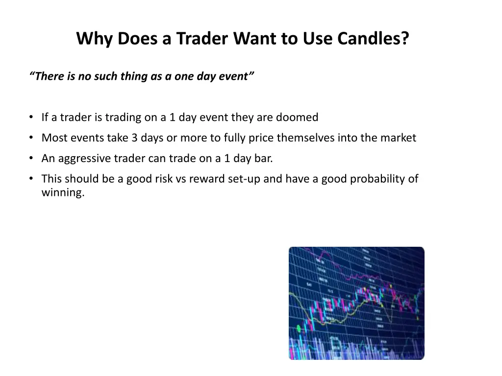 why does a trader want to use candles