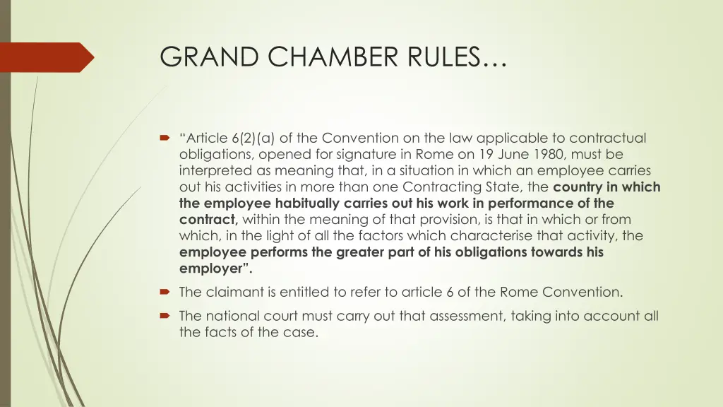 grand chamber rules