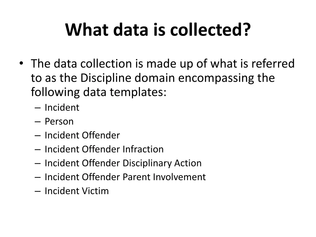 what data is collected