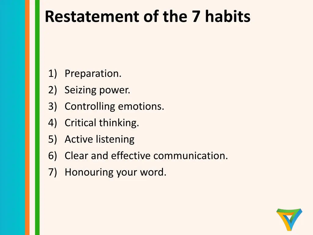 restatement of the 7 habits