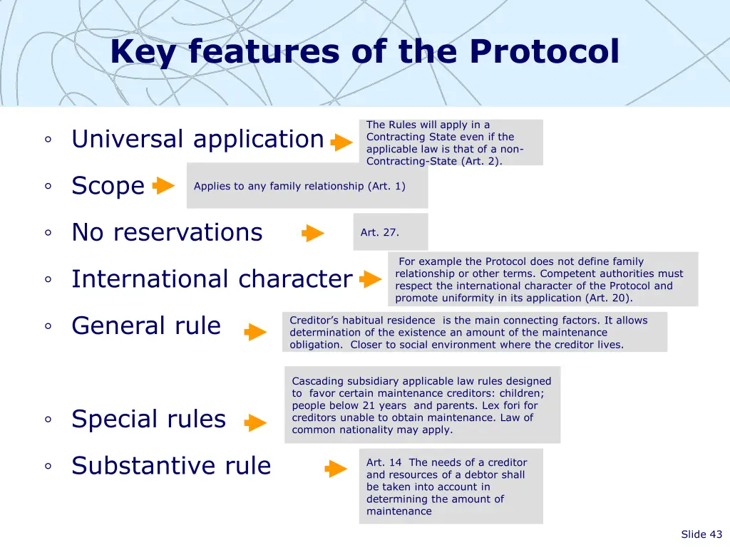 key features of the protocol