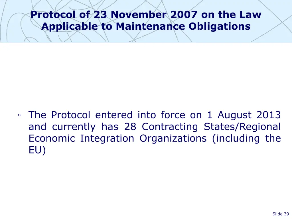 protocol of 23 november 2007