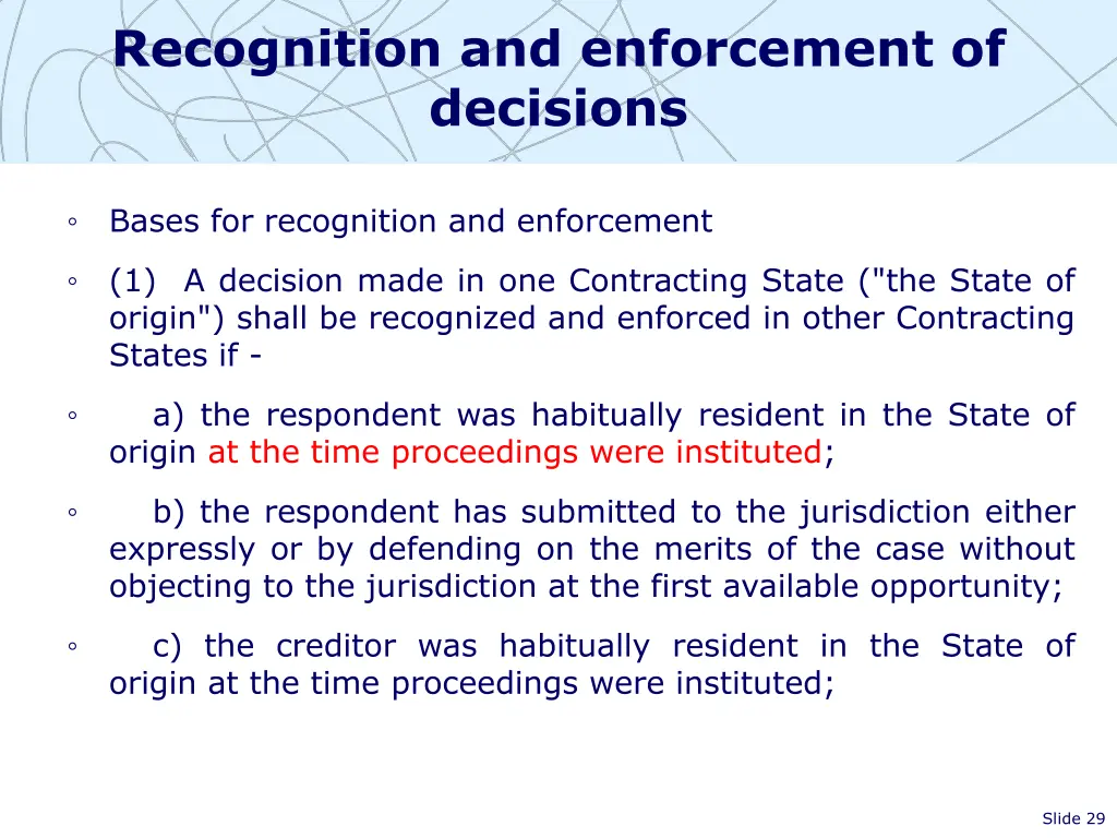 recognition and enforcement of decisions 1