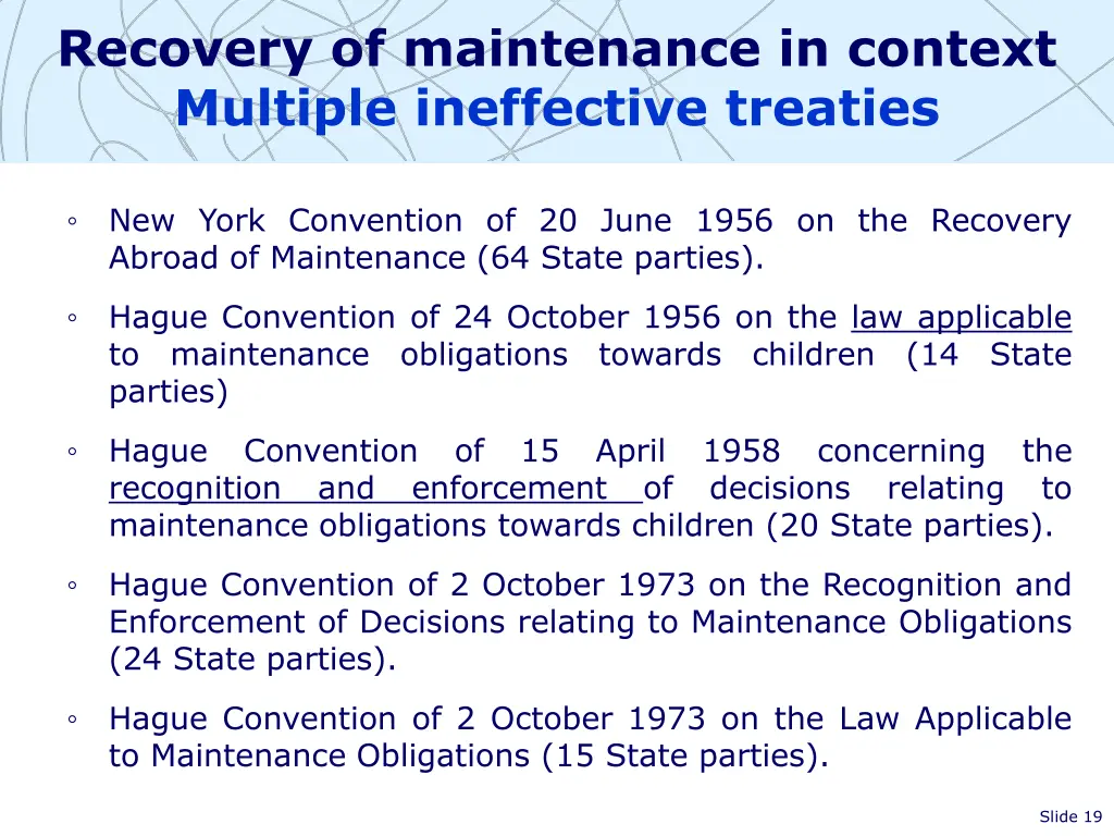 recovery of maintenance in context multiple