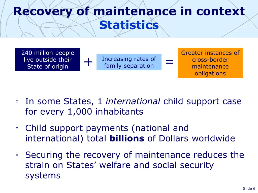 recovery of maintenance in context statistics