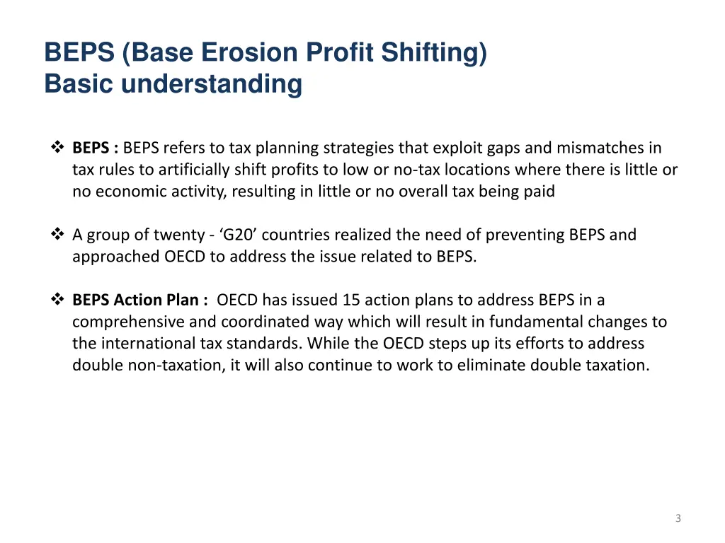 beps base erosion profit shifting basic