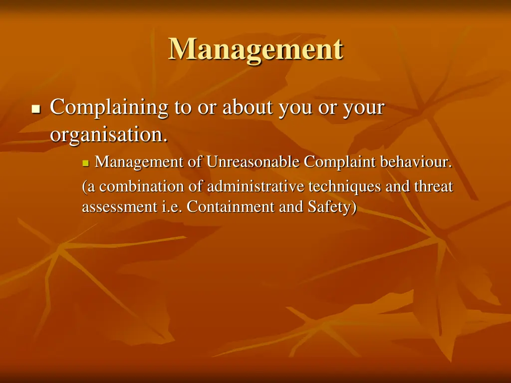 management