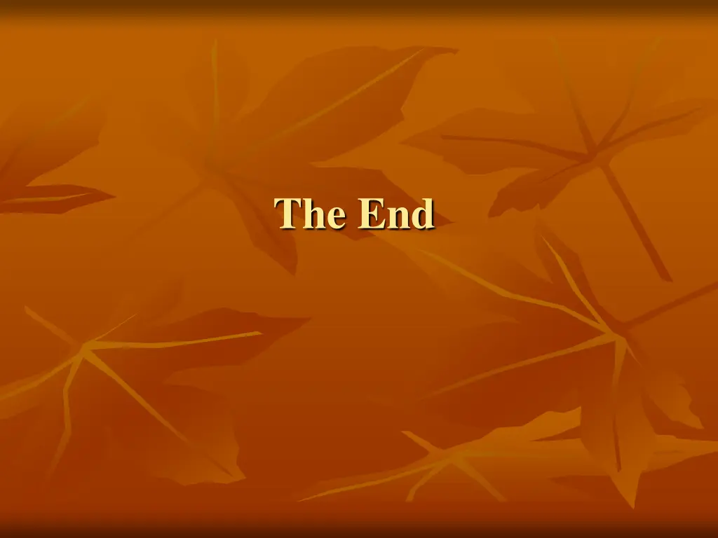 the end