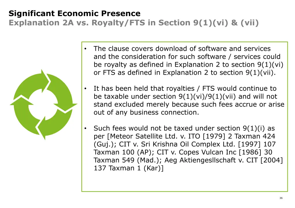 significant economic presence explanation