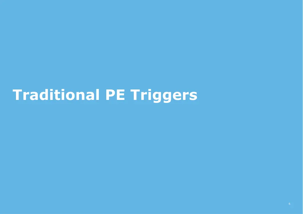 traditional pe triggers