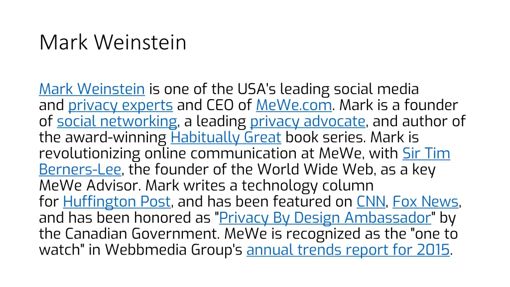 mark weinstein