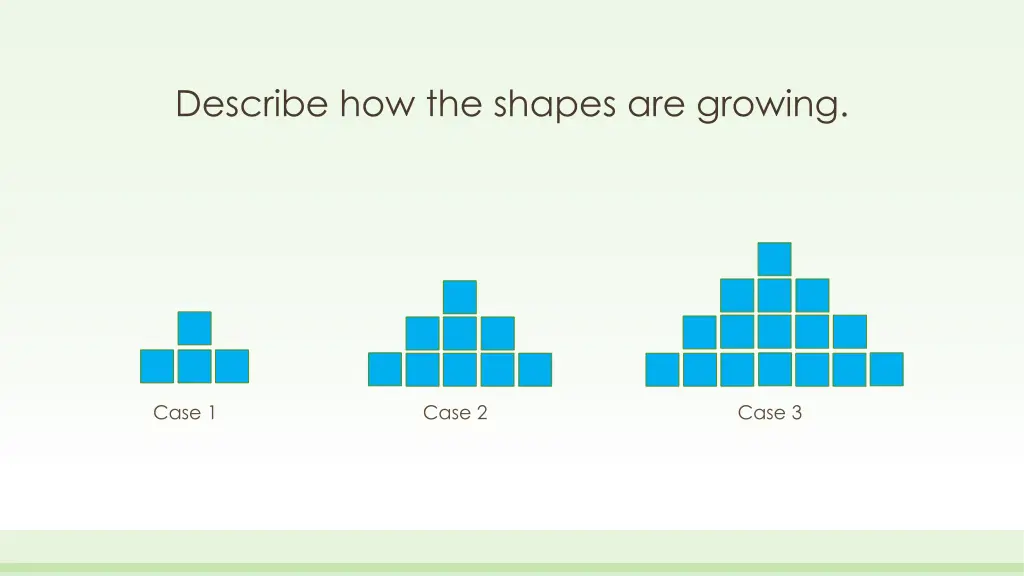 describe how the shapes are growing