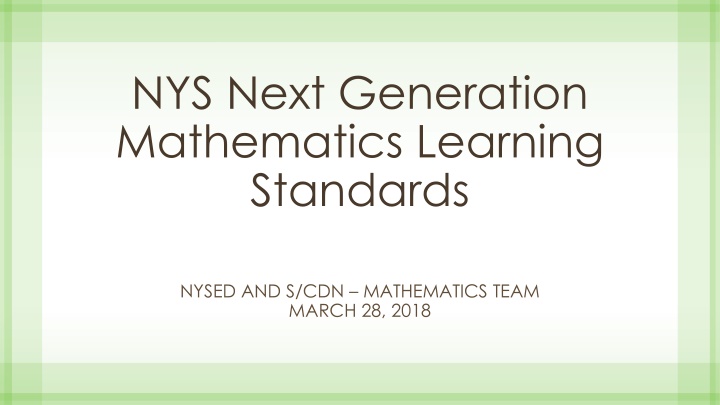 nys next generation mathematics learning standards