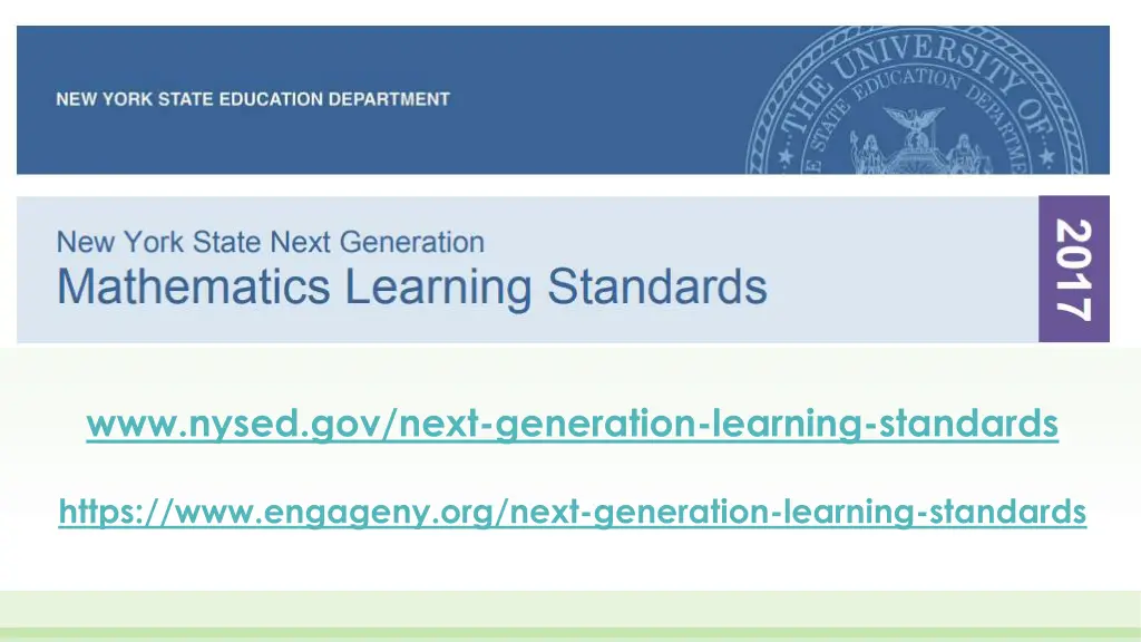 www nysed gov next generation learning standards