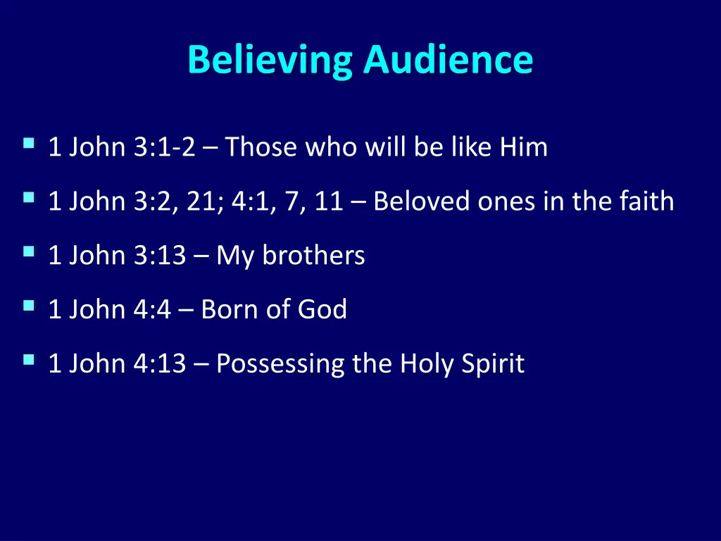 believing audience 1