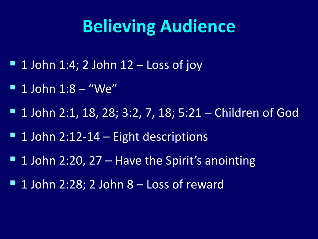 believing audience