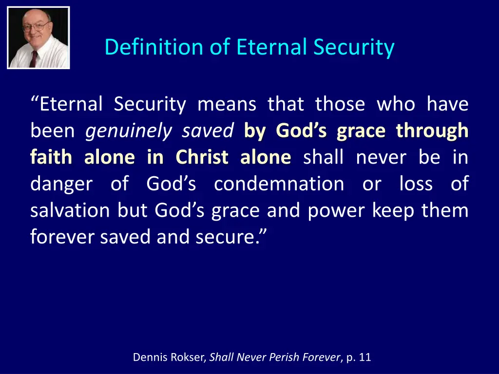 definition of eternal security