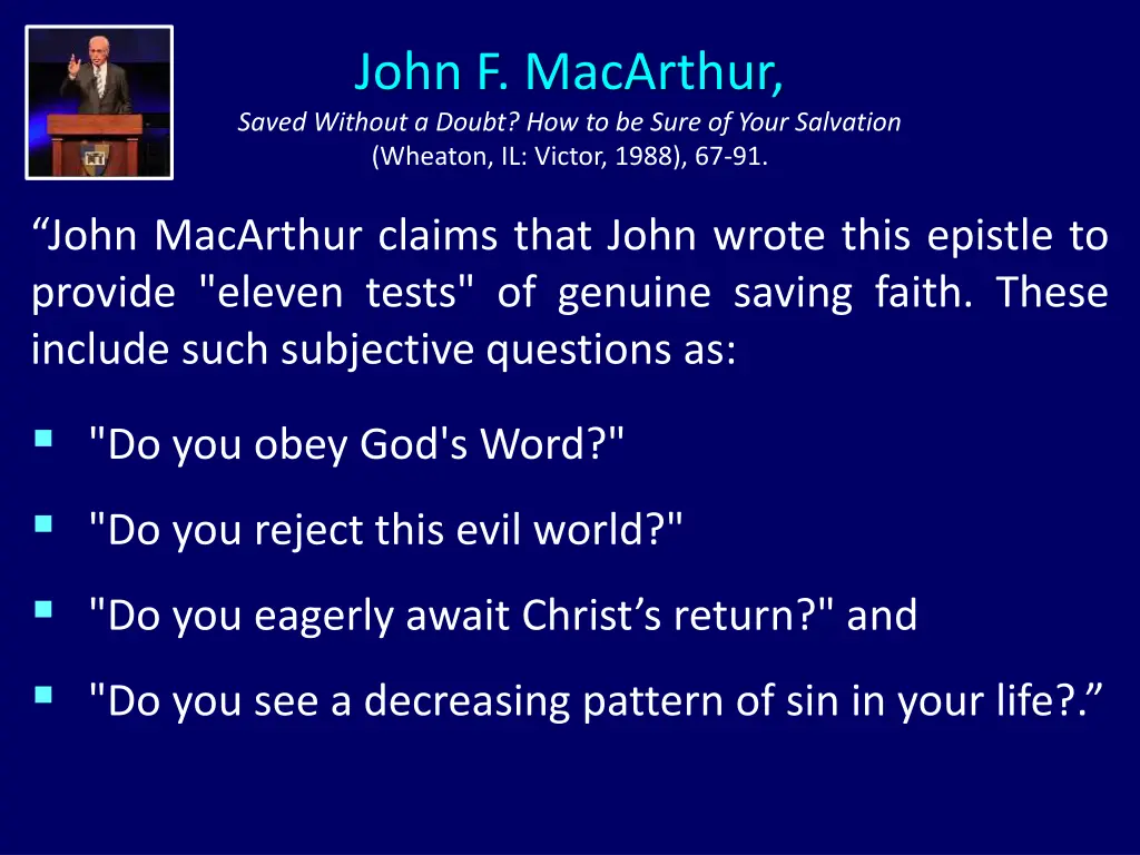 john f macarthur saved without a doubt