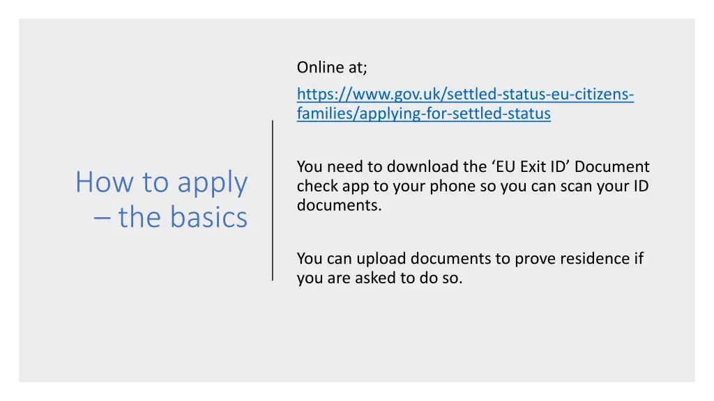 online at https www gov uk settled status