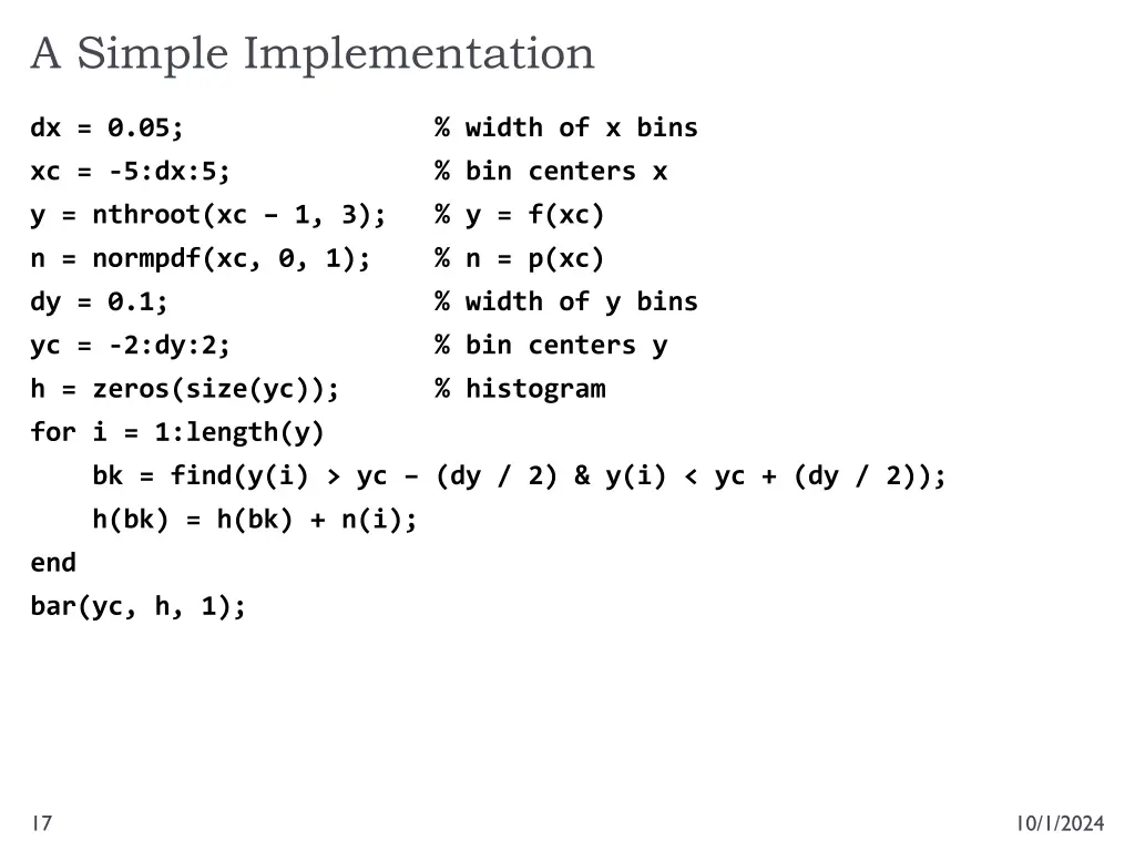 a simple implementation