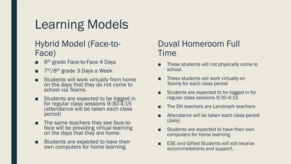 learning models