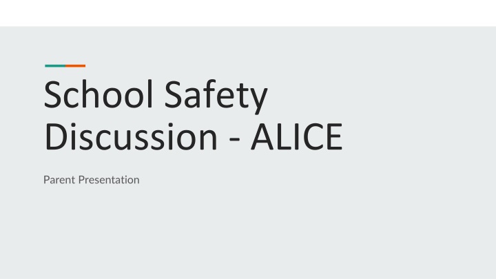 school safety discussion alice