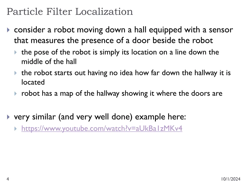 particle filter localization