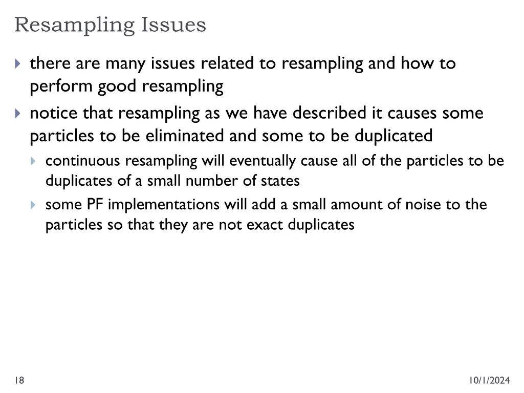 resampling issues