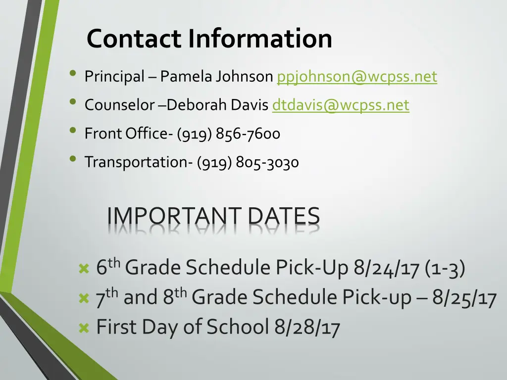 contact information principal pamela johnson