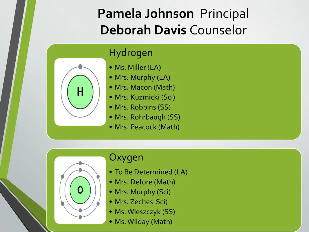 pamela johnson principal deborah davis counselor