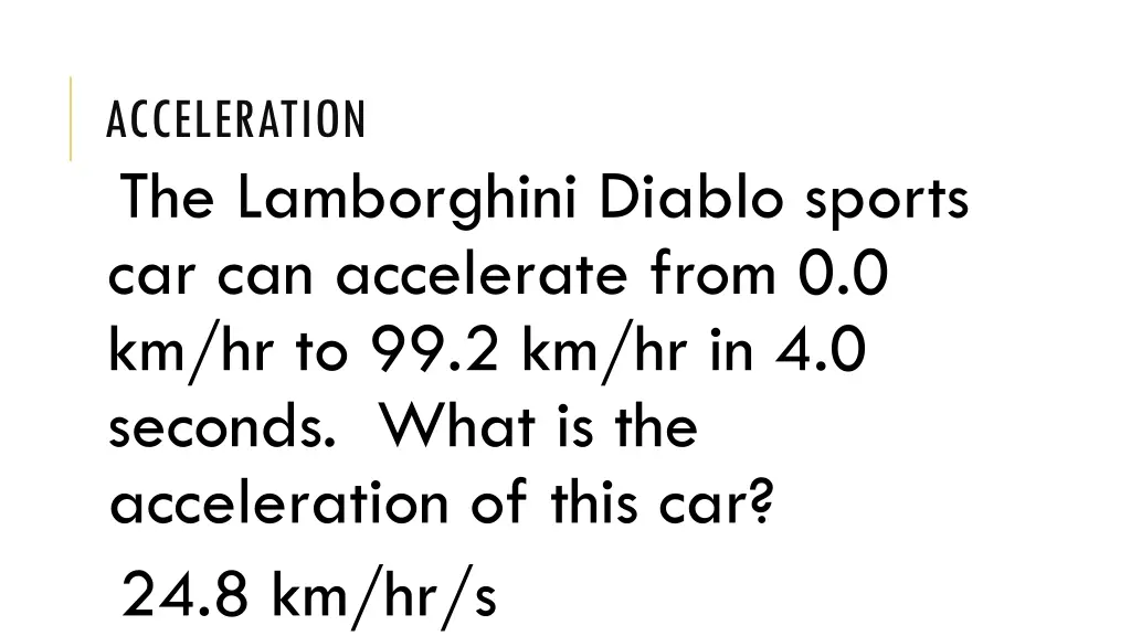 acceleration the lamborghini diablo sports