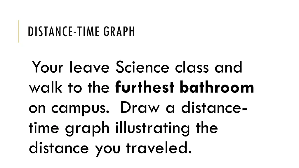 distance time graph 1