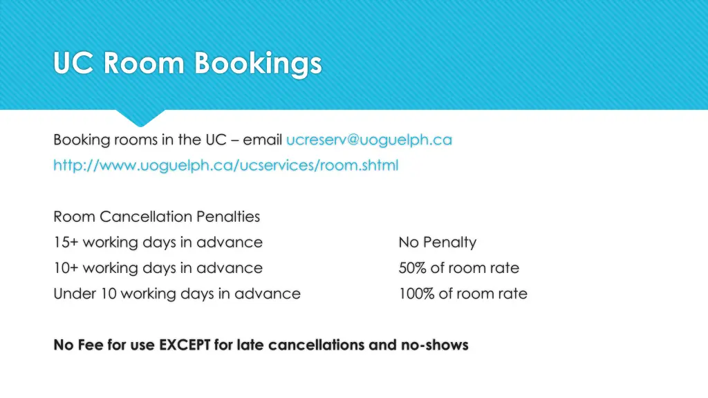 uc room bookings