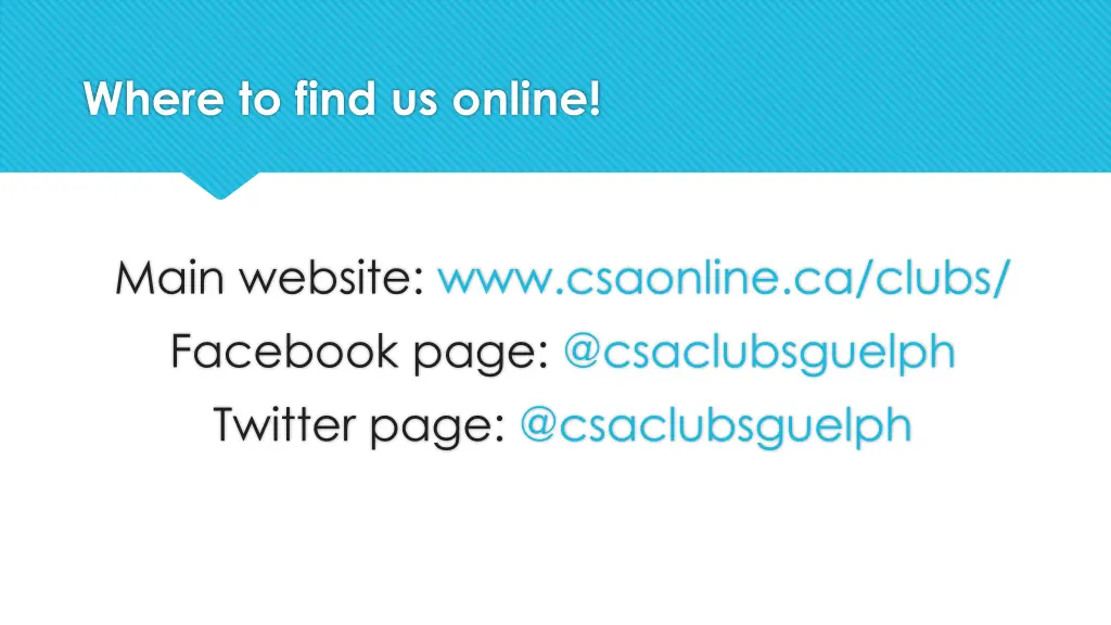 where to find us online