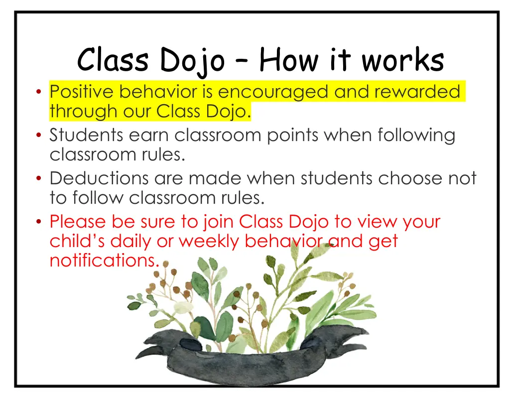 class dojo how it works positive behavior