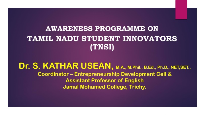 awareness programme on tamil nadu student
