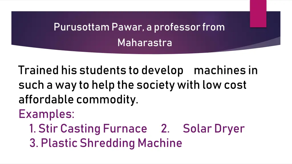 purusottam pawar a professor from maharastra