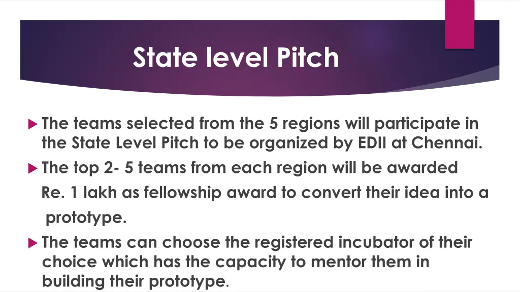 state level pitch