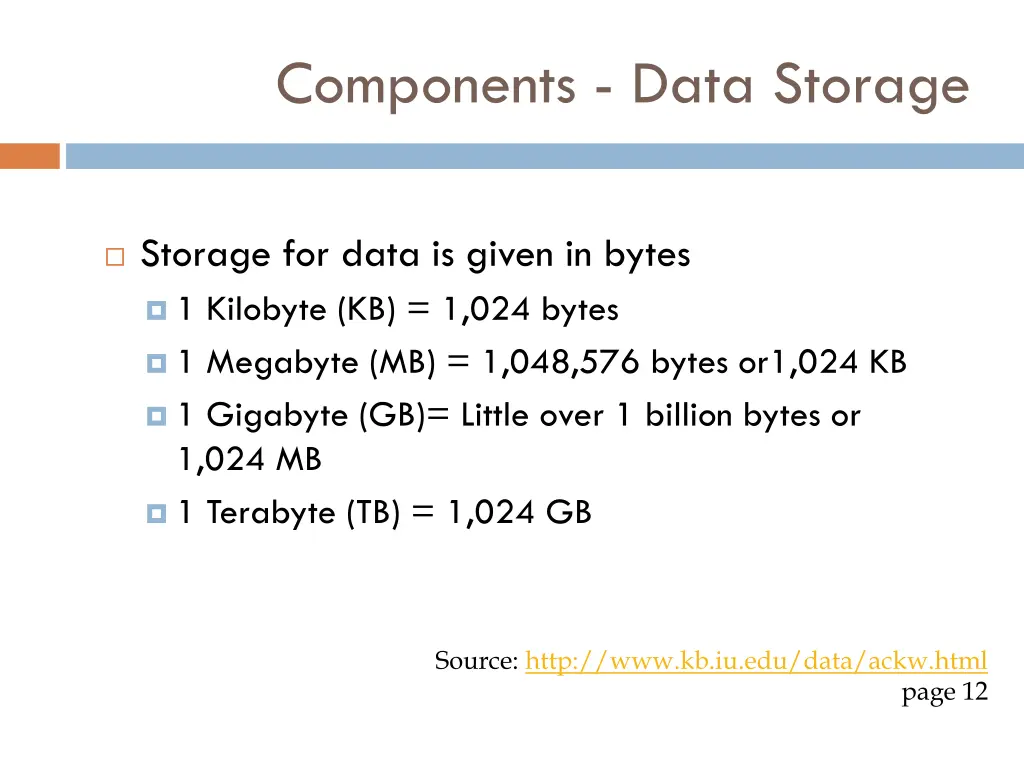 components data storage 2