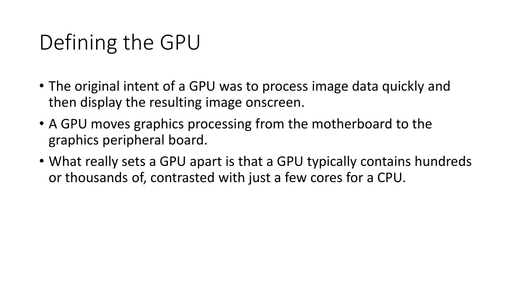 defining the gpu