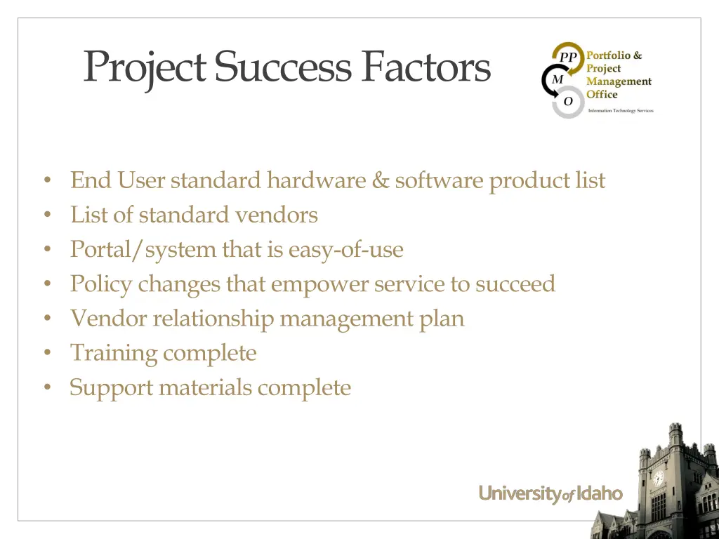 project success factors