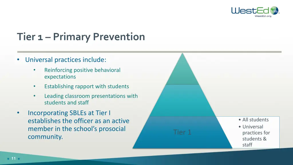 tier 1 primary prevention