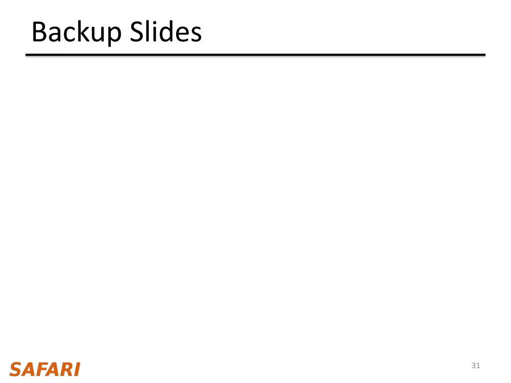 backup slides