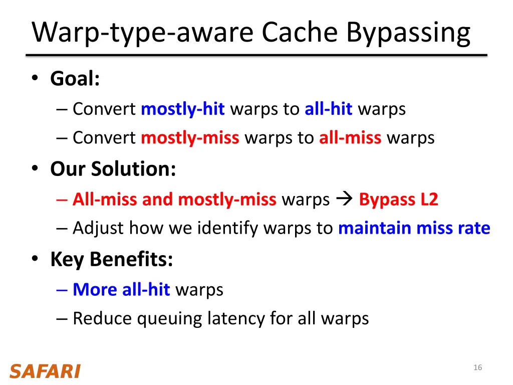 warp type aware cache bypassing 1