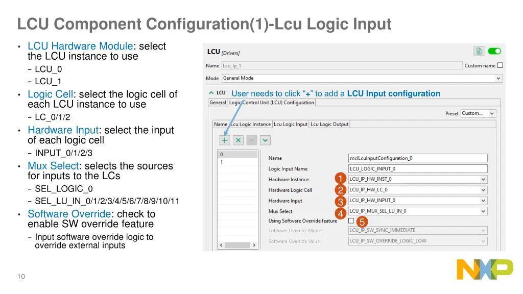 lcu component configuration 1 lcu logic input