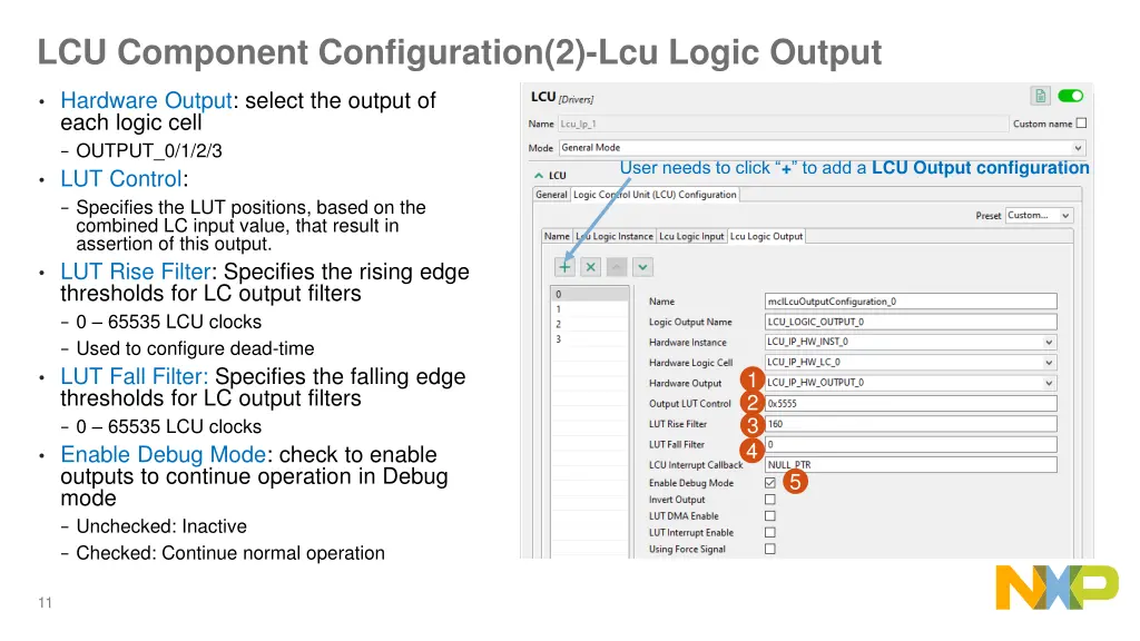 lcu component configuration 2 lcu logic output