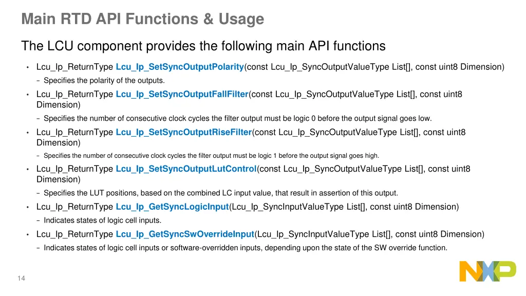 main rtd api functions usage 1