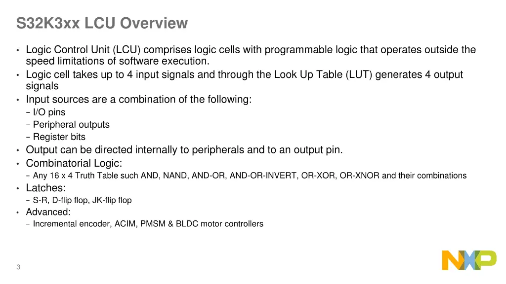 s32k3xx lcu overview